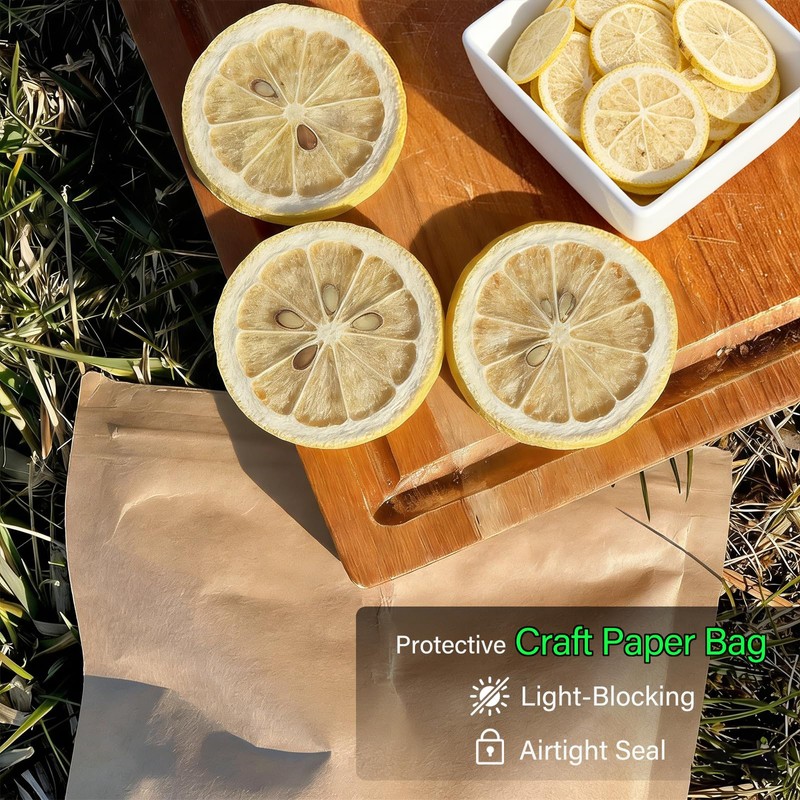 Freeze Dried Lemon Slices, No Sugar Added, 100% Natural Lemon,
