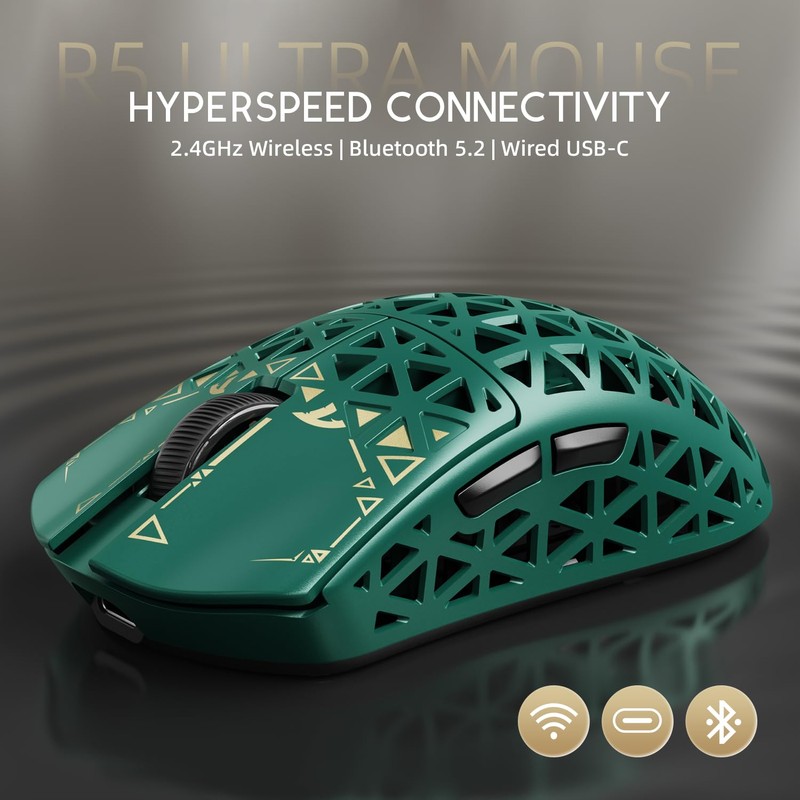 ATTACK SHARK R5Ultra 8K Carbon Fiber Wireless Gaming Mouse with