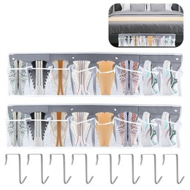 mumisuto RV Shoe Storage for Bedside, 16 Extra Large Pocket Wall Mounted Entryway Shoes Rack Bed Hanging Pocket Organizer Bedside Caddy for Shoes RV Camper Essentials, 2 Pack