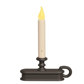 2-in-1 Cordless Window Candle, Dusk Till Dawn Sensor, Amber and Warm White LED, Battery Power, Single Candle