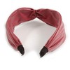 Raspberry Faux Leather Wide Chunky Flex HeadBand/Head Band
