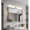 JUSHENG Brushed Nickel Vanity Lights for Bathroom Light Fixtures 5CCT