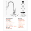 VEVOR Single Handle Sink Faucet Brushed Nickel Pull-Down Kitchen Sink