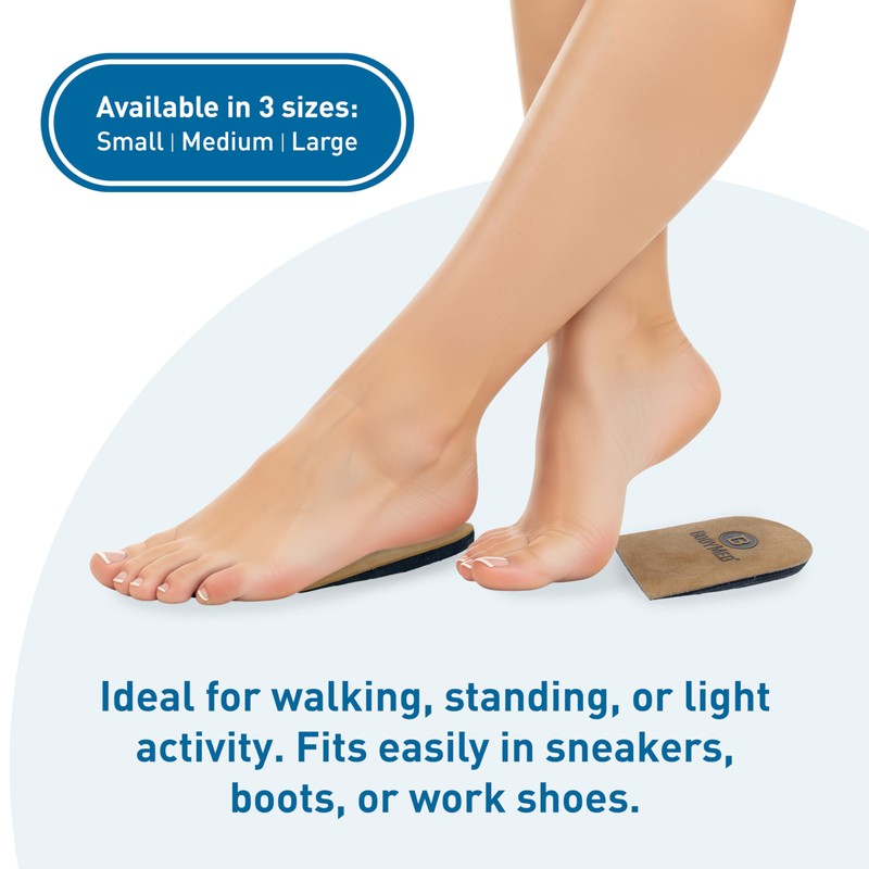 BodyMed Adjustable Heel Lift for Men and Woman, Medium (1-Pack)