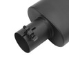 A-KARCK Square Exhaust Tip 2.25" Inlet, Black Coating Rectangle Exhaust