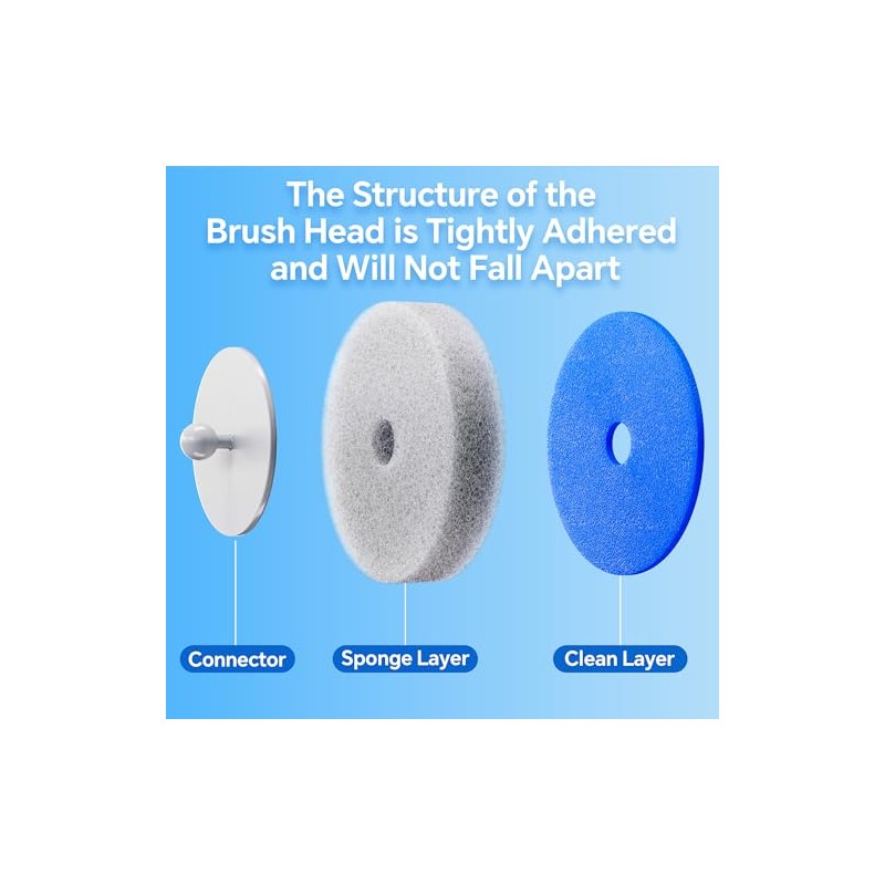 Touch-Free Disposable Toilet Brush Set with 54 Refills