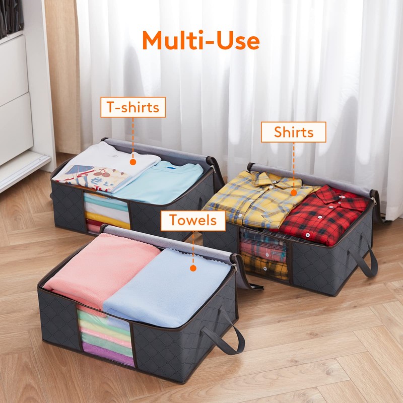 Lifewit Clothes Storage Bag Foldable Storage Bin Closet Organizer with