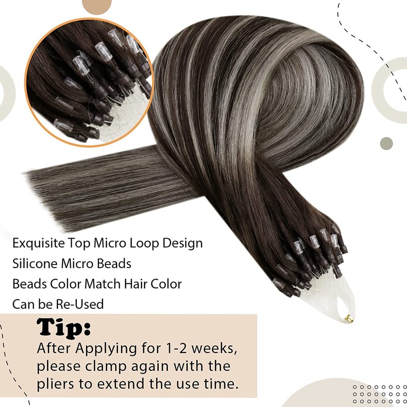 Easyouth Micro Ring Extensions, Ombre Real Hair, Micro Extensions, Real