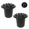 Caliko-Grave Flower Holders Set of 2x Black, Memorial Vases for