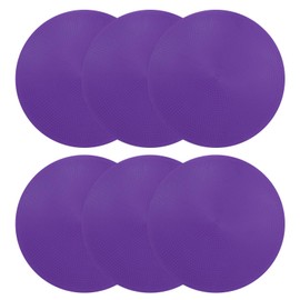 PATIKIL Spot Markers 8 Inch, 6 Pcs Non-Slip Floor Dots Agility Markers Flat Field Cones Poly Dots for Gym PE Speed Training Dance Soccer Basketball Sports, Purple