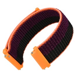 WOCCI 22mm Adjustable Nylon Watch Band, Quick Release Sport Loop Strap (Dark Berry)