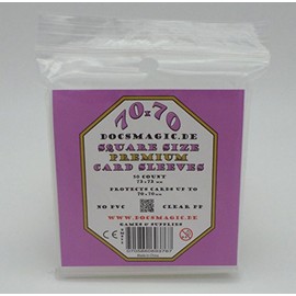 docsmagic.de 50 Premium Small Square Board Game Sleeves - 70 x 70-72 x 72