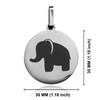 Comfort Zone Studios Stainless Steel Elephant Good Luck Charm Round