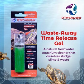 DrTim's Aquatics Freshwater Waste-Away Time Release Leave-in Gel-Natural Cleaner for Turtle Aquariums - Solution for Dissolving & Cleaning Organic Sludge & Waste - Small - Single Pack - Treats 10 gal