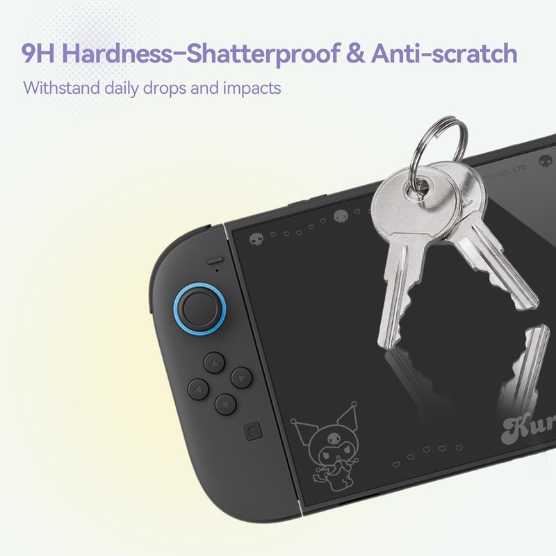 Kuitmor Tempered Glass Screen Compatible with Switch 2 – 9H