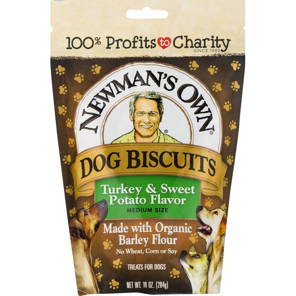 Newman's Own Dog Biscuits, Turkey & Sweet Potato - Breakable, 10-oz. (Pack of 6)