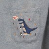 Kusuguru Japan KSM204-01 Dinosaur Pattern Kids Smock Blue 39.4 inches