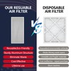 Demiwise Reusable Washable Aluminum Air Filter, MERV 8, Rectangular, Heavy-duty,