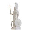 Athena With Owl Medusa Shield Greek Goddess Alabaster Statue 10.6"