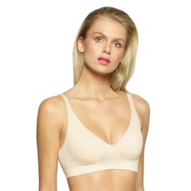 Felina Wire-Free Seamless Bra with Removable Pads for Women (X-Large, Warm Nude) - Comfortable Bras for Women, Wireless Bras, No Underwire - Back Closure Bralettes for Women