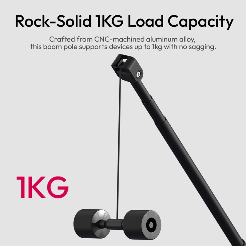 ULANZI ZJ08 Extendable Cold Shoe Mic Arm Pole with Built-in
