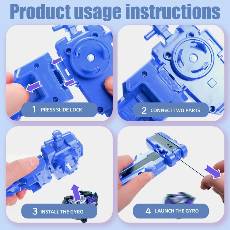 MDFULXG Bey-Blade x Launcher, Bey-Blade X Starter, Speed Starter, Blue