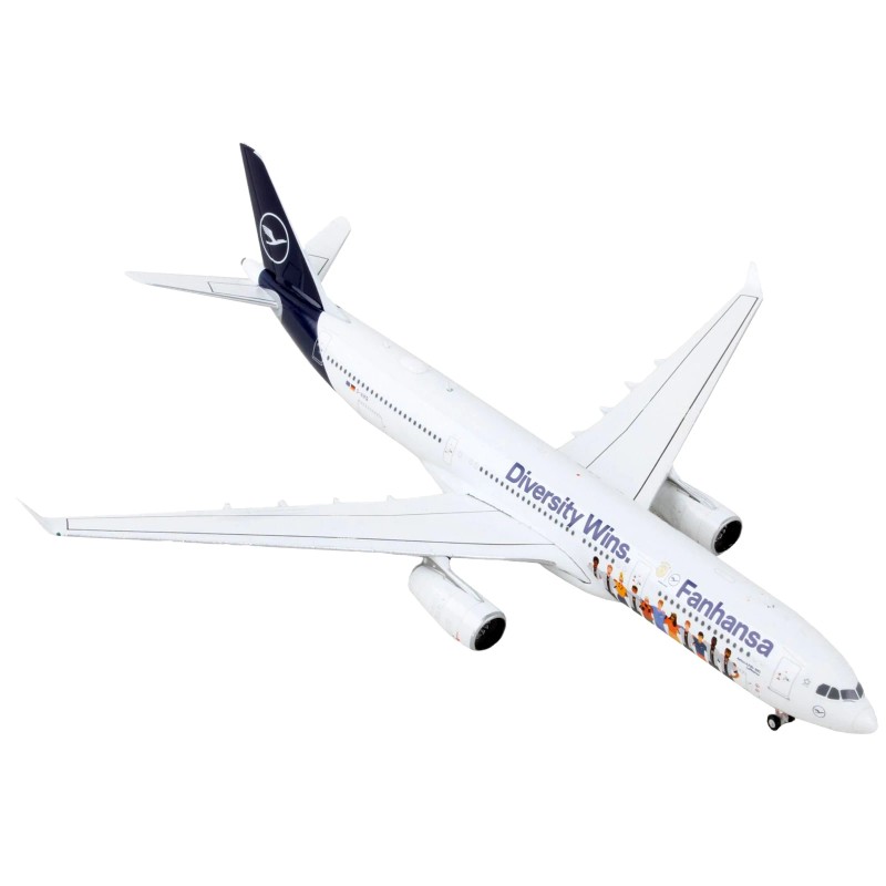DCD Airbus A330-300 Commercial Aircraft Lufthansa Fanhansa Diversity Wins 1/400