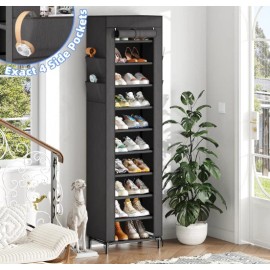 Unbranded VTRIN Vertical Narrow Shoe Rack Organizer Tall Shoe Rack for Closet Entryway 10