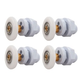 Qikuver Shower Cubicle Rollers, Pack of 4 Replacement Rollers, Shower Cubicles, Glass Door Roller, Copper Rod Sliding Door Rollers, for Shower Door Rollers, Shower Cubicles Rollers, Bathroom