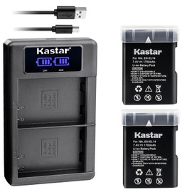 Kastar EN-EL14 2-Pack Battery and LKD2 USB Charger Compatible with Nikon DF D3100 D3200 D3300 D3400 D3500 D5100 D5200 D5300 D5500 D5600 DSLR Camera