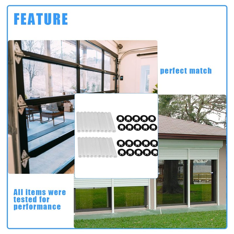 GTPARTES 80mm Garage Door Hinge Quiet Roller Sleeves Compatible with