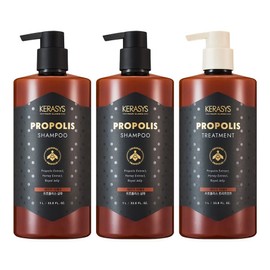Kerasis Propolis Shampoo 1L (2 bottles) + Treatment (1 bottle), 3 items / 케라시스 프로폴리스 샴푸 1L 2개+ 트리트먼트 1개, 3개