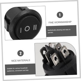 Gatuida 8pcs Car Toggle Switches Electronic Device Toggle Switch Vehicle Rocker Switch(6 Pin And 3 Position)