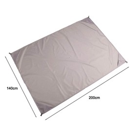 MULHUE Beach Blanket, Outdoor Picnic Blanket Compact Pocket Waterproof Ground Cover Sand Proof Crawling Mat 78" x 55" with Carabiner Tent Pegs for Travel, Hiking, Camping, Festival and Sports（Gray）