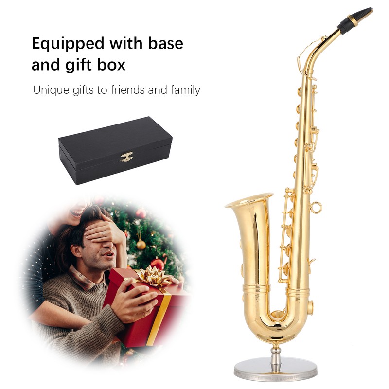 Saxophone Ornaments Miniature Decoration Mini Musical Instrument Model Gift Craft