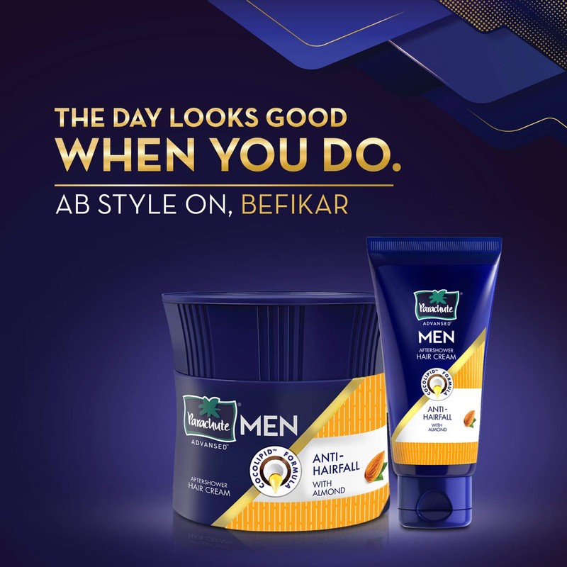 Parachute Advansed Men Hair Cream, Anti -Hairfall, 50gm (Ship from