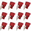 NAKAKEKO Plastic, Glad Hand Lock, Keyed Alike Pair (12-Pack) for