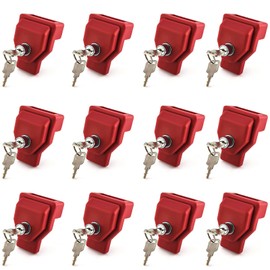 NAKAKEKO Plastic, Glad Hand Lock, Keyed Alike Pair (12-Pack) for Tractor Trailer Trucks - Semi Trailer Lock