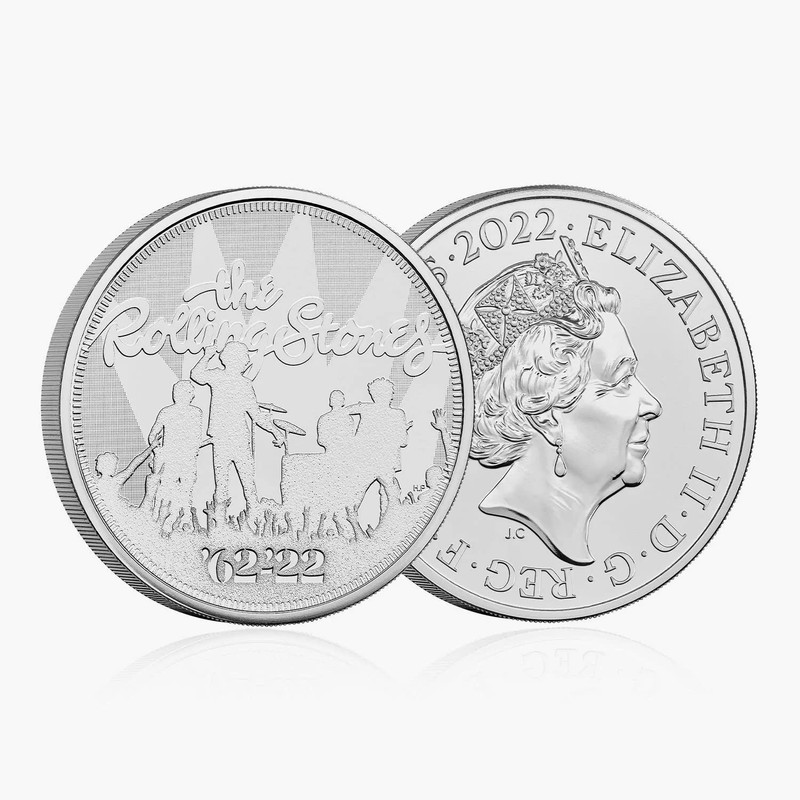 CrawleyCoins 2022 Rolling Stones Music Legends UK £5 Brilliant Uncirculated