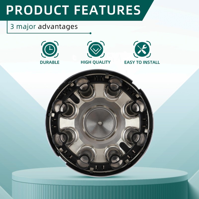 AUTOKAY Wheel Hub Center Cap Chrome for Dodge Ram 2500