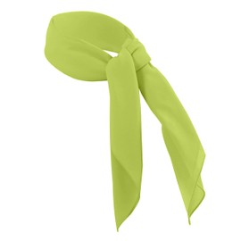Daphne Costume Women's Chiffon Ribbon Neck Square Handkerchief Scarf Lime Green Accessories 28"