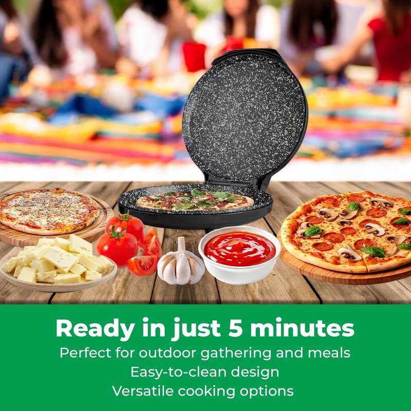 MisterChef Countertop Pizza Maker, 1450W Mini Pizza Oven, Pizza Maker
