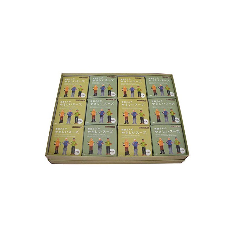 Hatoya Seika Aomori's Gentle Soup, Pack of 12 (Western-style 6,