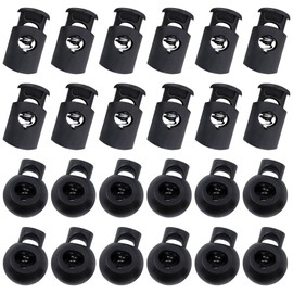 24-Pack Plastic Cord Locks – Drawstring Toggles for Bags, Clothing & DIY Crafts (8mm Diameter Drawstring Toggles, Lightweight)​