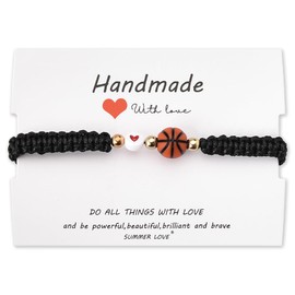 Christmas Birthday Gifts for Women Men Basketball Bracelet Gifts for Son Daughter Sport Braided Bracelet for Grandson Granddaughter Xmas Gift for Boyfriend Girlfriend Encouragement Gift for Boys Girls