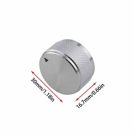 Ruiwaer 2pcs Silver Aluminum 30 * 17MM knob Cap Potentiometer Knob Electronic Equipment Machine Panel Speed Control Knob