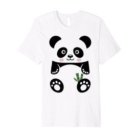 Panda Bamboo Cute Big Eyes Anime Japanese Panda Happy Premium T-Shirt