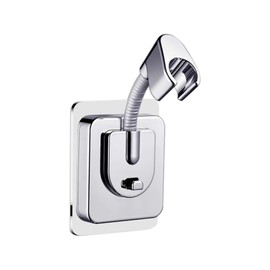 Jigspsyzh Duschkopfhalterung ohne Bohren, Verstellbare Handbrause Halterung mit Silikon-Adapter, Wandmontage, starker Kleber, Duschkopfhalter f1r Bad, Duschkopf Halterung, Shower Head Holder