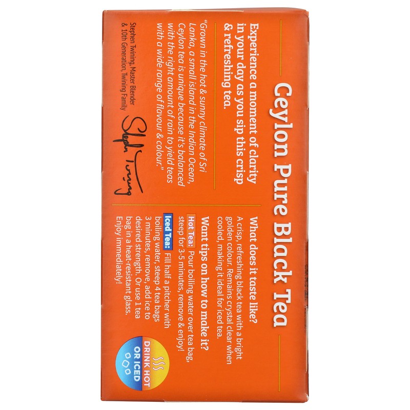 Twinings Ceylon Orange Pekoe Tea, Tea Bags, 20 ct
