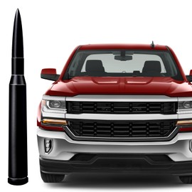 RooFox 5 Inch Short Antenna Replacement Mast for Chevy Silverado 1500 2500 3500 (2006-2024), GMC Sierra 1500 2500 3500 (1999-2024), Chevy Silverado Antenna, Antenna for GMC Sierra